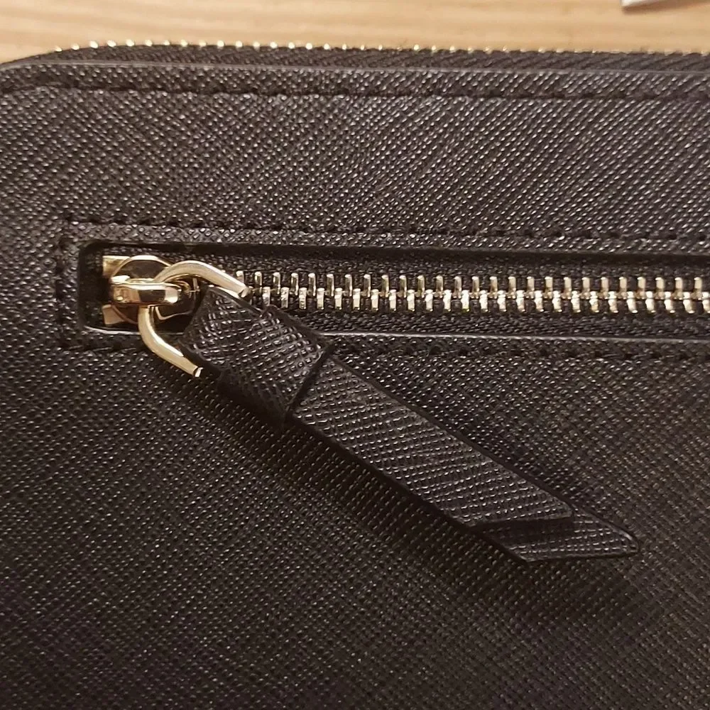 Kate Spade Black Wallet Medium Zip Wristlet Phone Wallet Cameron